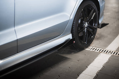 Maxton Street Pro Seitenschweller Ansatz für + Flaps Audi S3 / A3 S-Line Limousine 8V schwarz Hochglanz