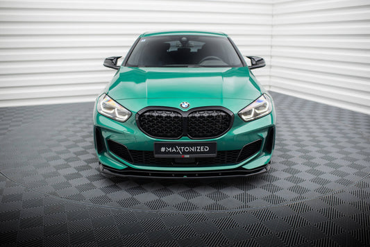 Maxton Front Ansatz für V.9 BMW M135i F40 schwarz Hochglanz