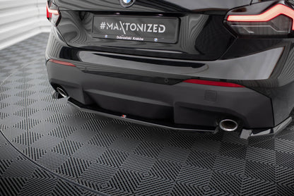 Maxton Zentrale Hinten Splitte BMW 2 Coupe G42 schwarz Hochglanz