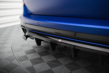 Maxton Mittlerer Diffusor Heck Ansatz DTM Look für V.1 BMW X5 M-Paket G05 Facelift schwarz Hochglanz