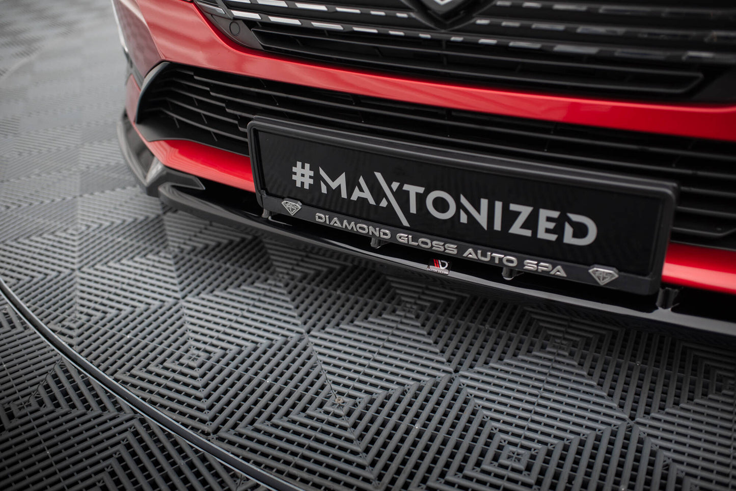 Maxton Front Ansatz V.2 für Peugeot 308 Mk3 schwarz Hochglanz