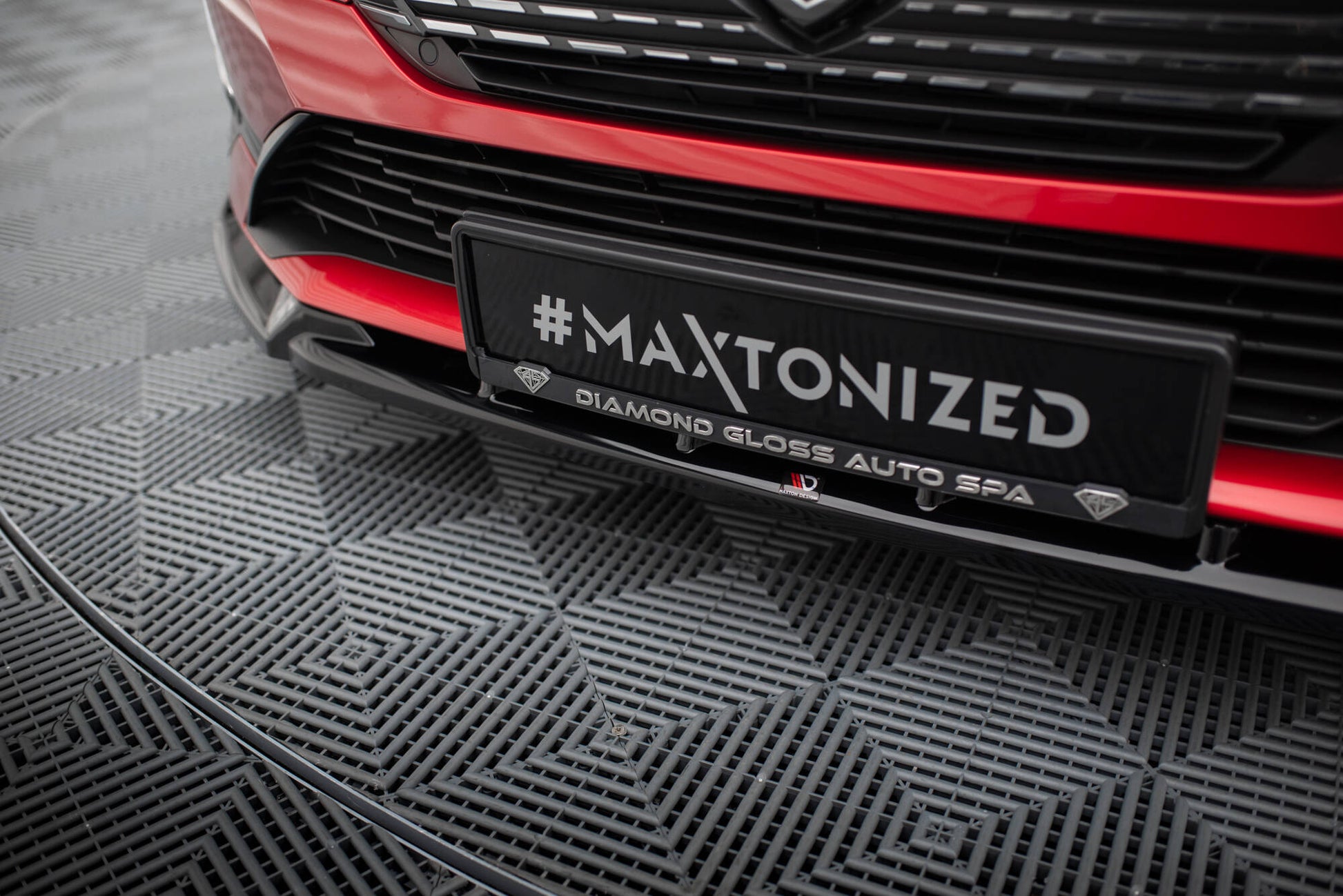 Maxton Front Ansatz V.2 für Peugeot 308 Mk3 schwarz Hochglanz