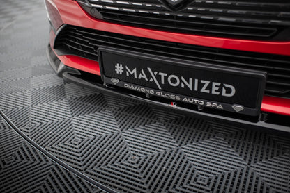 Maxton Front Ansatz V.2 für Peugeot 308 Mk3 schwarz Hochglanz