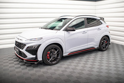 Maxton Seitenschweller Ansatz für V.2 für Hyundai Kona N Mk1 schwarz Hochglanz