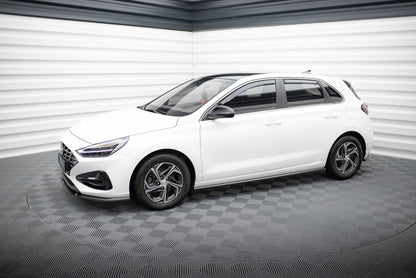 Maxton Seitenschweller Ansatz für Hyundai I30 Mk3 Facelift schwarz Hochglanz
