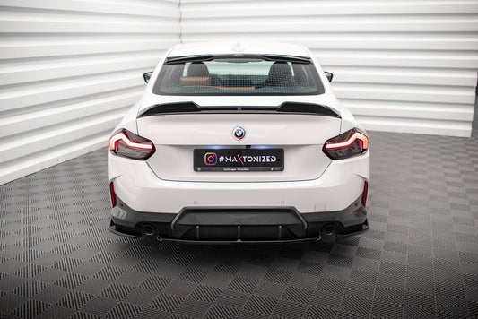 Maxton Mittlerer Diffusor Heck Ansatz für BMW 2 Coupe M-Paket G42 schwarz Hochglanz