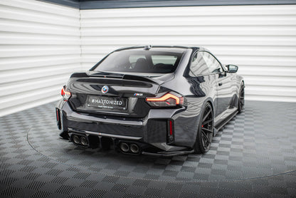 Maxton Heck Ansatz Flaps Diffusor V.5 für BMW M2 G87 schwarz Hochglanz