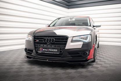 Maxton Front Ansatz V.1 für Audi S8 D4 schwarz Hochglanz