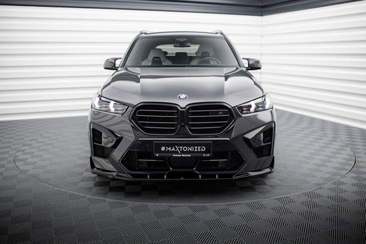 Maxton Front Ansatz V.2 für BMW X5 M F95 Facelift schwarz Hochglanz