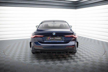 Maxton Mittlerer Diffusor Heck Ansatz für BMW 4er M440i G22 schwarz Hochglanz