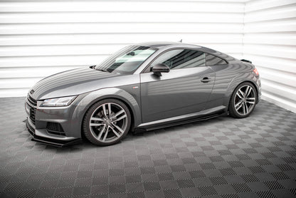 Maxton Street Pro Seitenschweller Ansatz für + Flaps Audi TT S / S-Line 8S schwarz Hochglanz