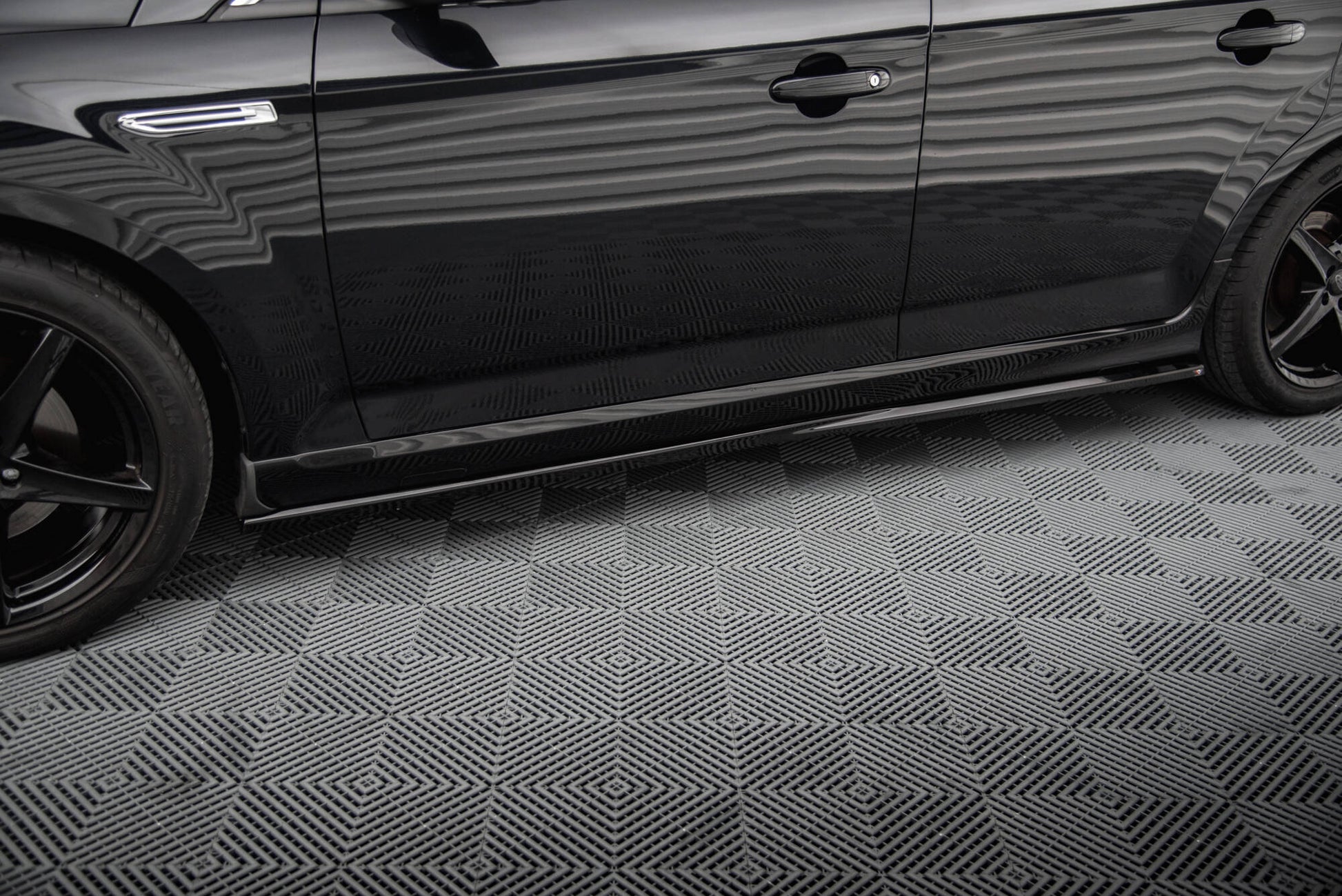 Maxton Seitenschweller Ansatz für Ford Mondeo ST-Line Mk4 Facelift schwarz Hochglanz