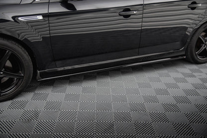 Maxton Seitenschweller Ansatz für Ford Mondeo ST-Line Mk4 Facelift schwarz Hochglanz