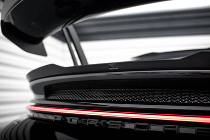 Maxton Niedriger Spoiler CAP für Porsche 911 992 GT3 schwarz Hochglanz