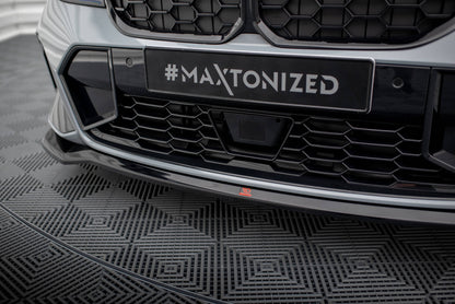 Maxton Front Ansatz V.2 für BMW 3er M340i / M-Paket G20 / G21 Facelift schwarz Hochglanz