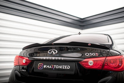 Maxton Spoiler CAP für Infiniti Q50 S Mk1 schwarz Hochglanz