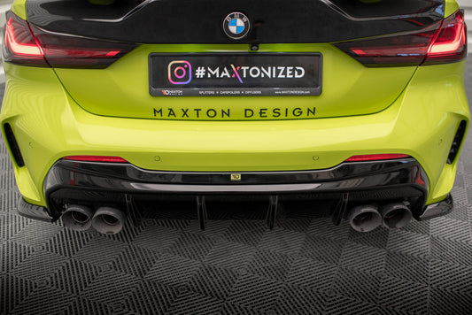 Maxton Diffusor Heck Ansatz V.3 für BMW 1er F40 M-Paket/ M135i (Doppelauspuffversion)