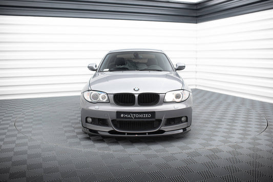 Maxton Front Ansatz V.2 für BMW 1er M-Paket E82 schwarz Hochglanz