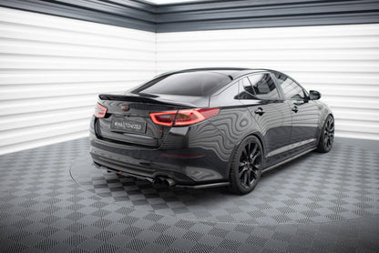 Maxton Mittlerer Diffusor Heck Ansatz DTM Look für Kia Optima Mk3 schwarz Hochglanz