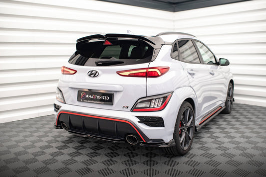 Maxton Heck Ansatz Flaps Diffusor V.2 für Hyundai Kona Mk1 schwarz Hochglanz