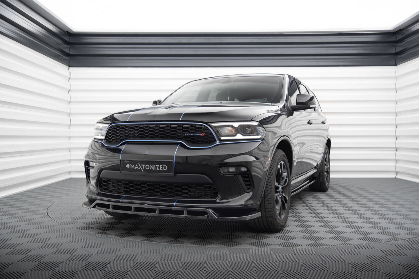 Maxton Front Ansatz für Dodge Durango Mk3 Facelift schwarz Hochglanz