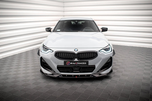 Maxton Front Ansatz V.2 für BMW 2 Coupe M-Paket / M240i G42 schwarz Hochglanz