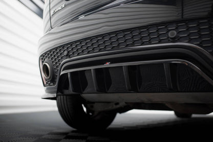 Maxton Mittlerer Diffusor Heck Ansatz DTM Look für Jaguar E-Pace R-Dynamic Mk1 schwarz Hochglanz