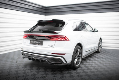 Maxton Mittlerer Diffusor Heck Ansatz DTM Look für Audi Q8 S-Line Mk1 schwarz Hochglanz