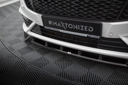 Maxton Front Ansatz für Ford Mondeo Sport Mk5 Facelift / Fusion Sport Mk2 Facelift schwarz Hochglanz