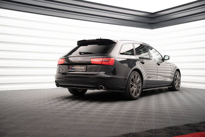 Maxton Heck Ansatz Flaps Diffusor V.2 für Audi A6 Avant C7 schwarz Hochglanz