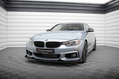 Maxton Street Pro Front Ansatz für +Flaps für + Flaps BMW 4er Coupe / Gran Coupe / Cabrio M-Paket F32 / F36 / F33  schwarz...