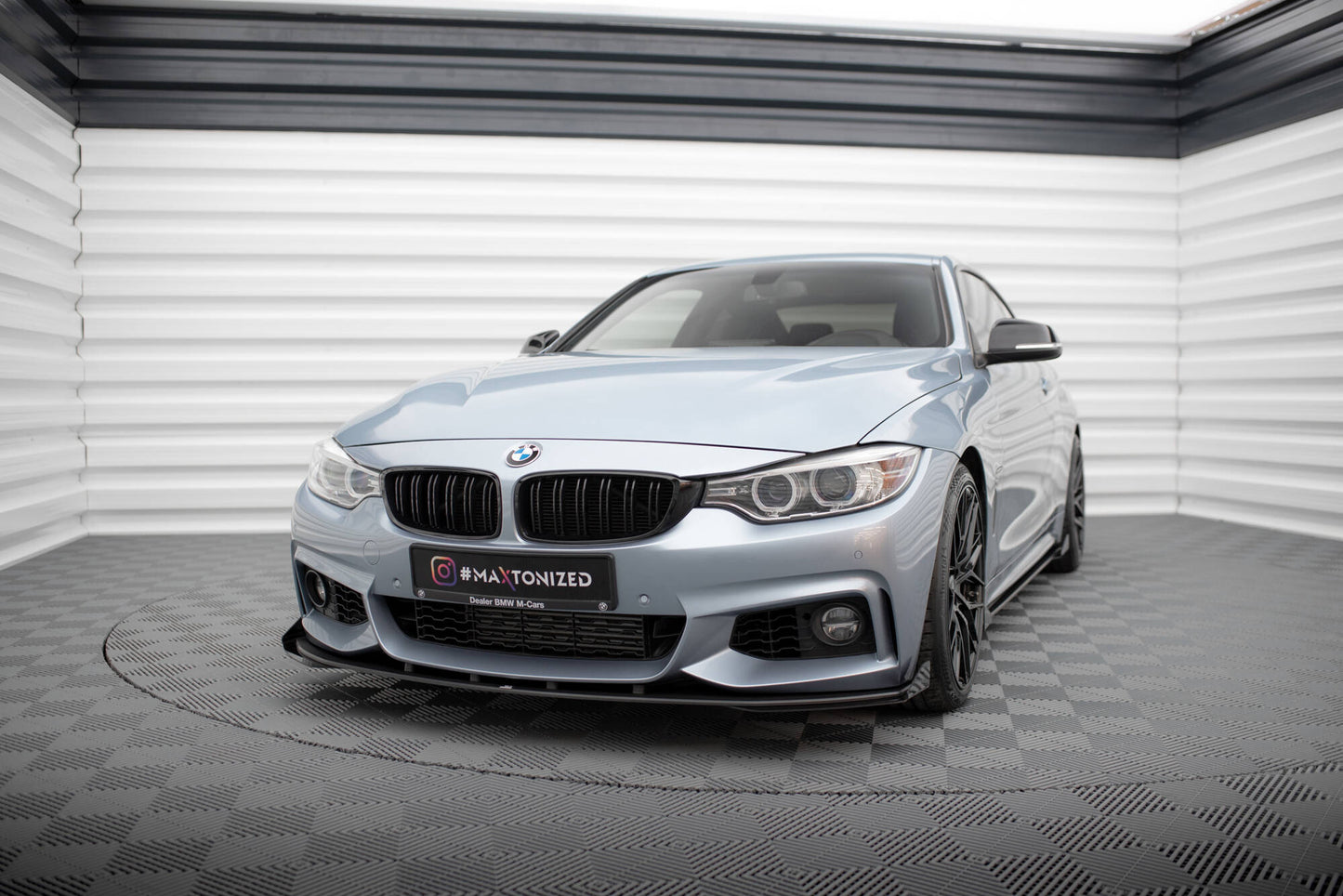 Maxton Front Flaps BMW 4er Coupe / Gran Coupe / Cabrio M-Paket F32 / F36 / F33  schwarz Hochglanz