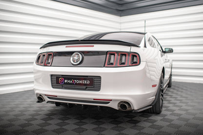 Maxton Spoiler CAP für Ford Mustang Mk5 Facelift schwarz Hochglanz