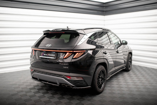 Maxton Spoiler CAP für Hyundai Tucson Mk4 schwarz Hochglanz
