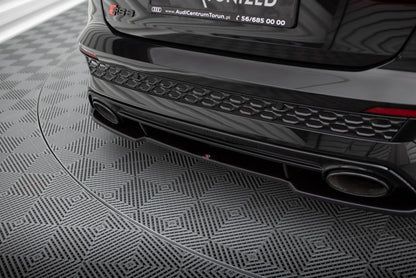 Maxton Zentrale Hinten Splitte Audi RS3 Sportback 8Y schwarz Hochglanz