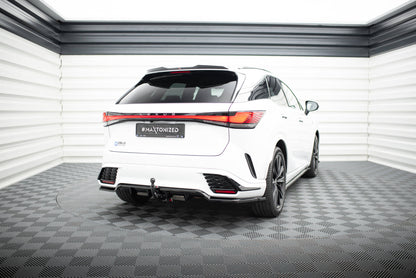 Maxton Mittlerer Diffusor Heck Ansatz DTM Look für Lexus RX F-Sport Mk5 schwarz Hochglanz