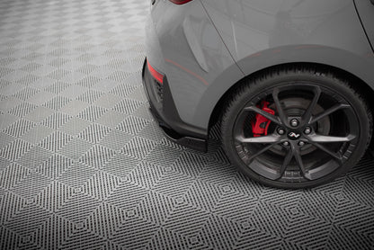 Maxton Heck Ansatz Flaps Diffusor V.6 für Hyundai I30 N Hatchback Mk3 Facelift schwarz Hochglanz