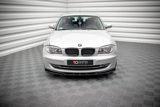 Maxton Front Ansatz V.3 für BMW 1er E81 Facelift schwarz Hochglanz