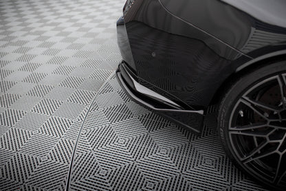 Maxton Heck Ansatz Flaps Diffusor V.3 für CSL Look BMW M3 G80 schwarz Hochglanz