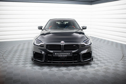 Maxton Street Pro Front Ansatz für +Flaps für V.1 + Flaps BMW M2 G87 schwarz Hochglanz