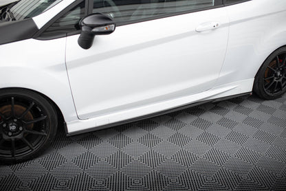Maxton Seitenschweller Ansatz für V.4 Ford Fiesta ST / ST-Line Mk7 schwarz Hochglanz
