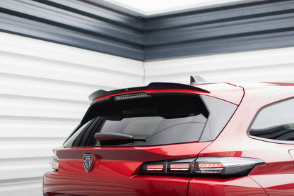 Maxton Spoiler CAP für Peugeot 308 SW Mk3 schwarz Hochglanz