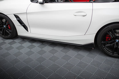 Maxton Seitenschweller Ansatz für BMW Z4 M40i / M-Paket G29 Facelift schwarz Hochglanz