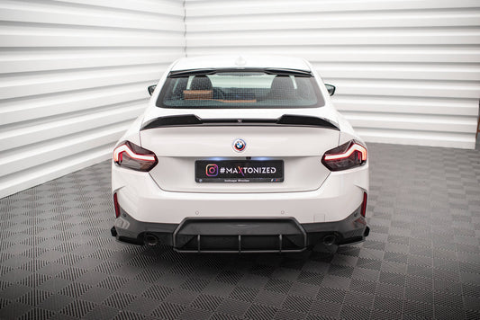 Maxton Street Pro Heck Ansatz Flaps Diffusor +Flaps für BMW 2 Coupe M-Paket G42 schwarz Hochglanz