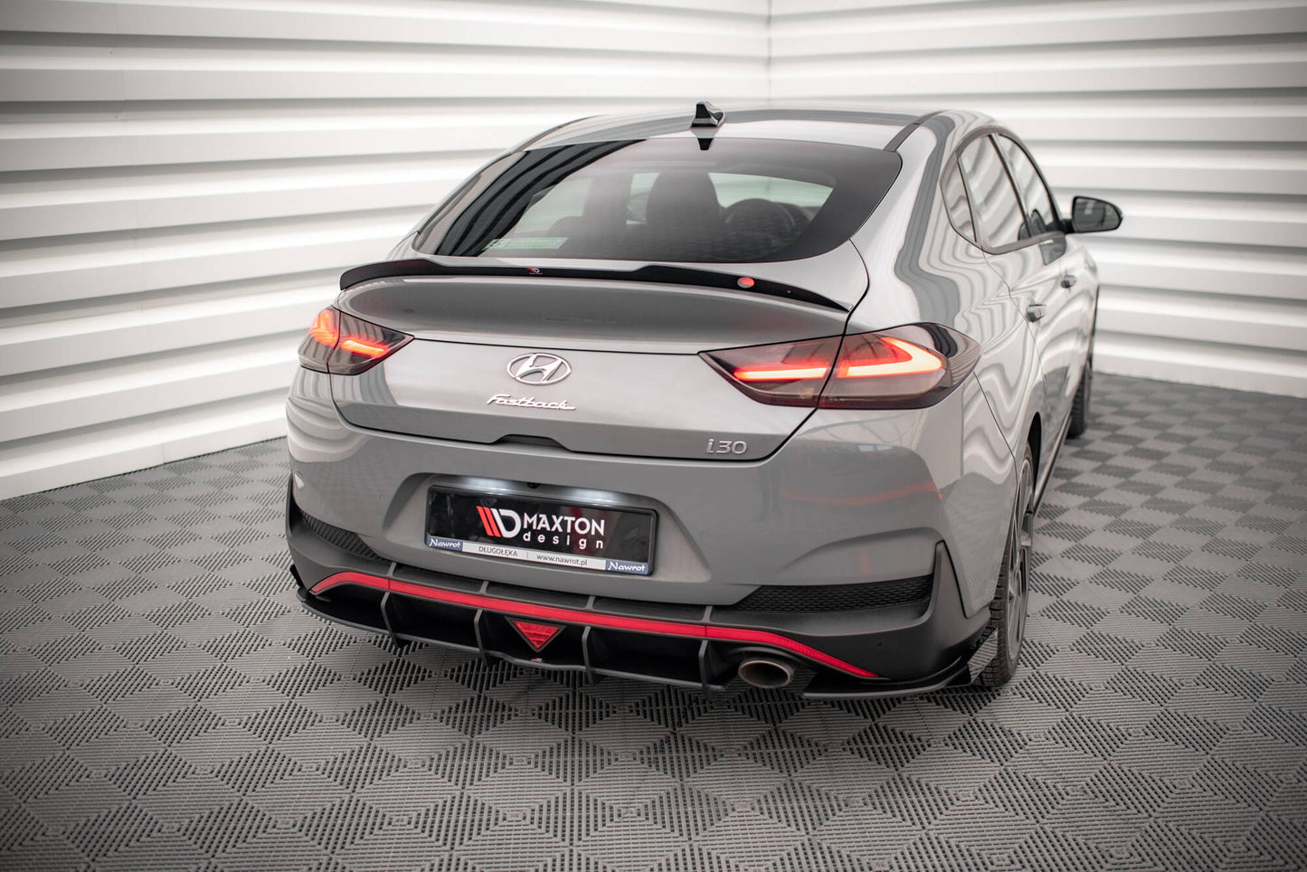Maxton Hintere Seiten Flaps für Hyundai I30 Fastback N-Line Mk3 Facelift schwarz Hochglanz