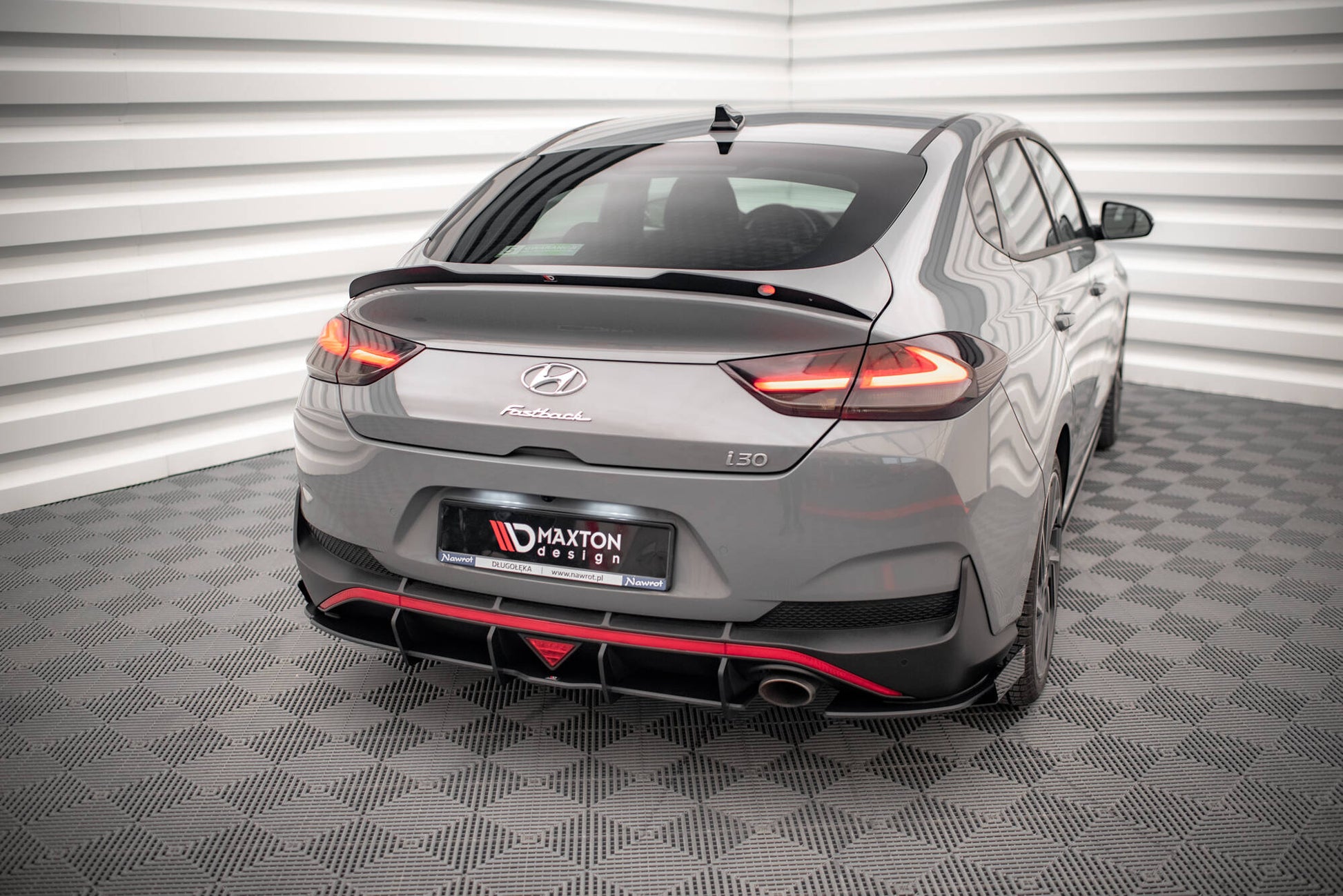 Maxton Hintere Seiten Flaps für Hyundai I30 Fastback N-Line Mk3 Facelift schwarz Hochglanz