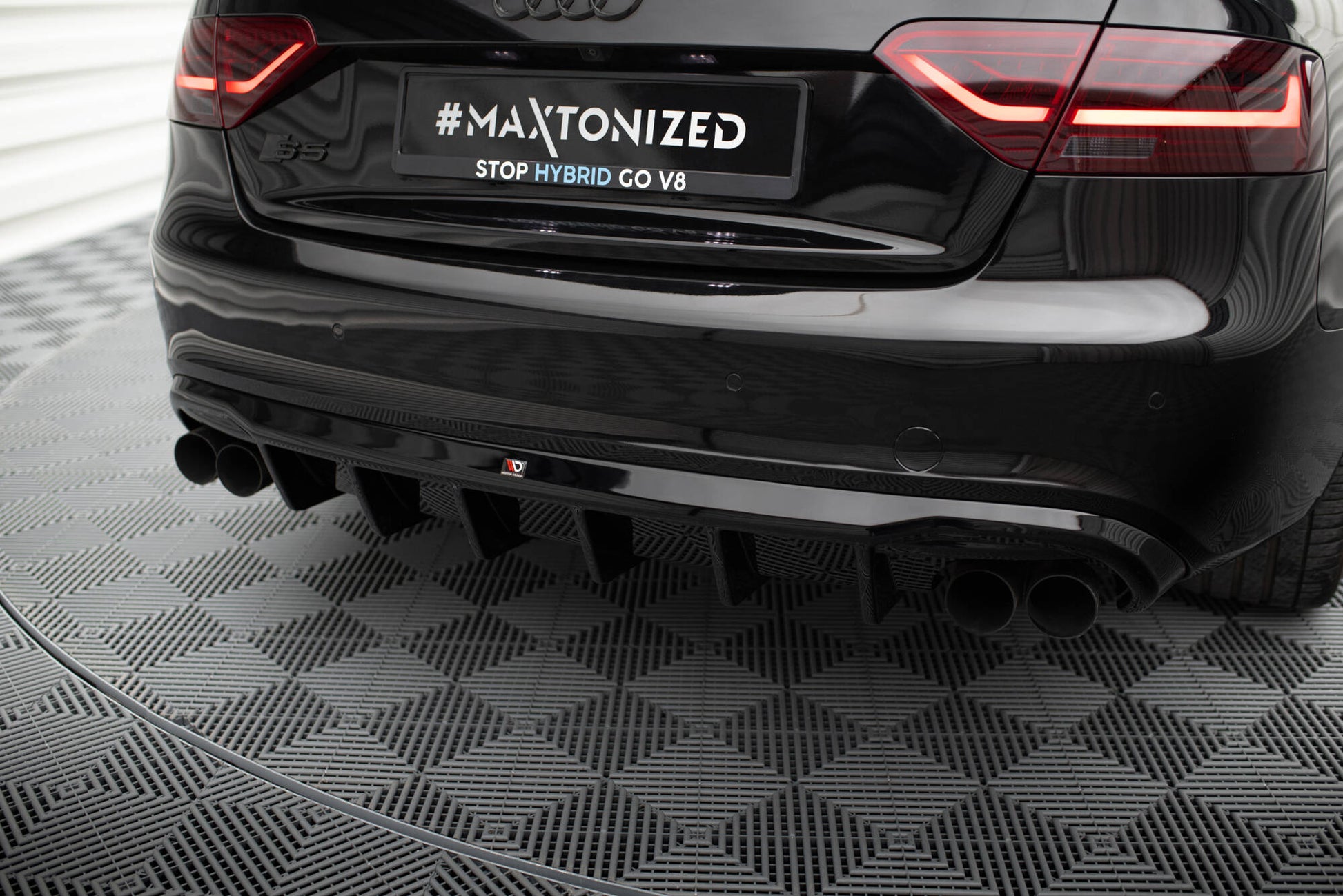 Maxton Diffusor Heck Ansatz für Audi S5 Coupe / Cabrio S-Line 8T