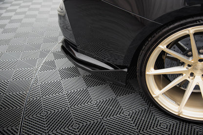 Maxton Heck Ansatz Flaps Diffusor V.4 für BMW M4 G82 schwarz Hochglanz