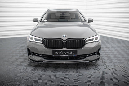 Maxton Front Ansatz V.2 für BMW 5er G30 / G31 Facelift schwarz Hochglanz