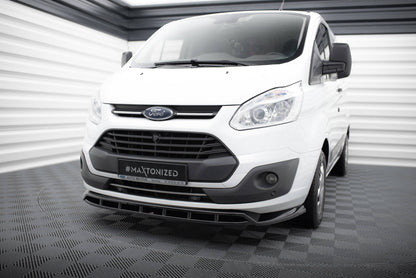 Maxton Front Ansatz für Ford Transit Custom Mk1 schwarz Hochglanz